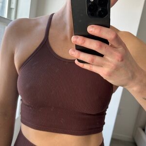 FP Movement by Free People Ribbed Sports Bra - Brown